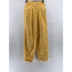 TOGETHER! Women's Yellow Vintage Corduroy Straight-Leg Pants SZ 4
